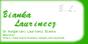 bianka laurinecz business card